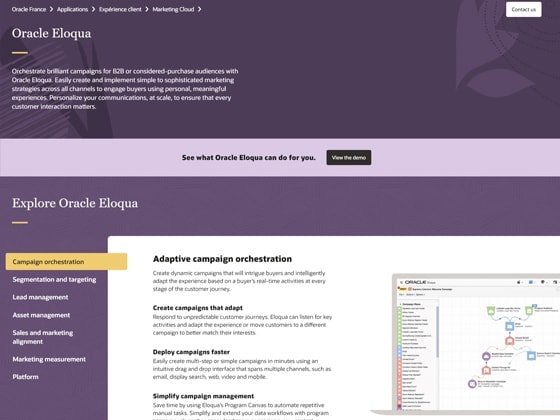 Outil marketing automation Eloqua