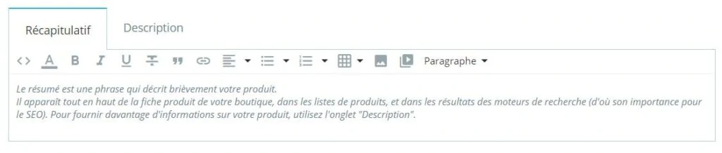 Renseigner et optimiser SEO une fiche produit prestashop