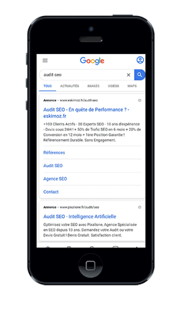 SERP Google en mobile