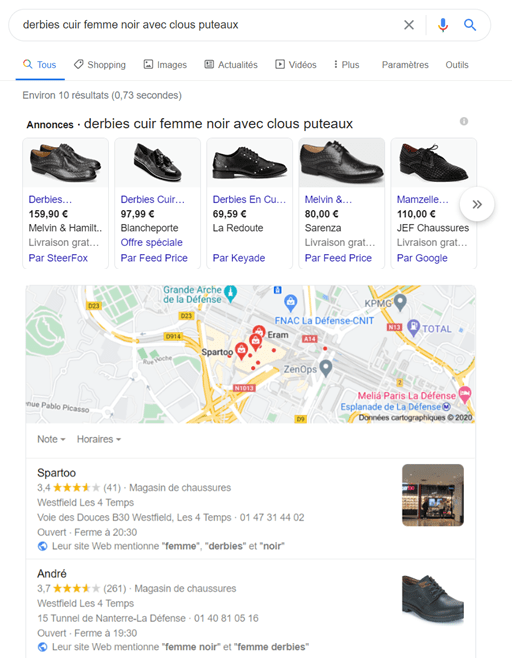 Google Shopping, recherche locale et présence digitale